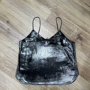 Chic Women's Black and Silver Camisole